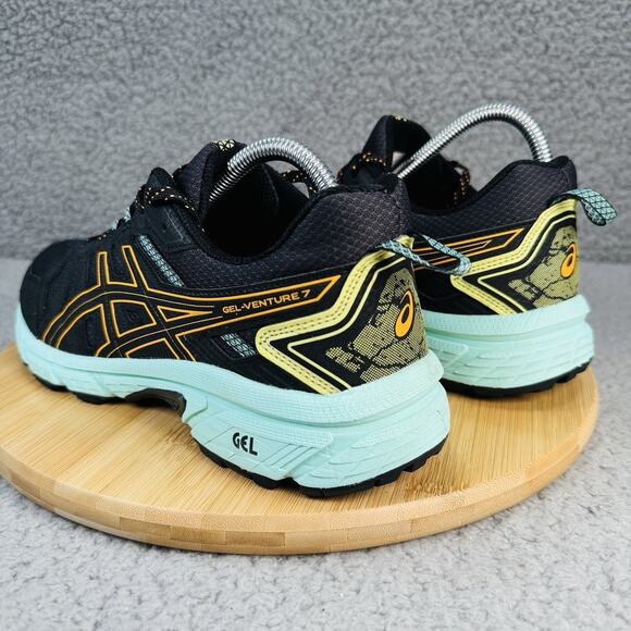 ASICS Gel Womens Trail Running Sneakers Black Blue Yellow Size 11 - Picture 13 of 16